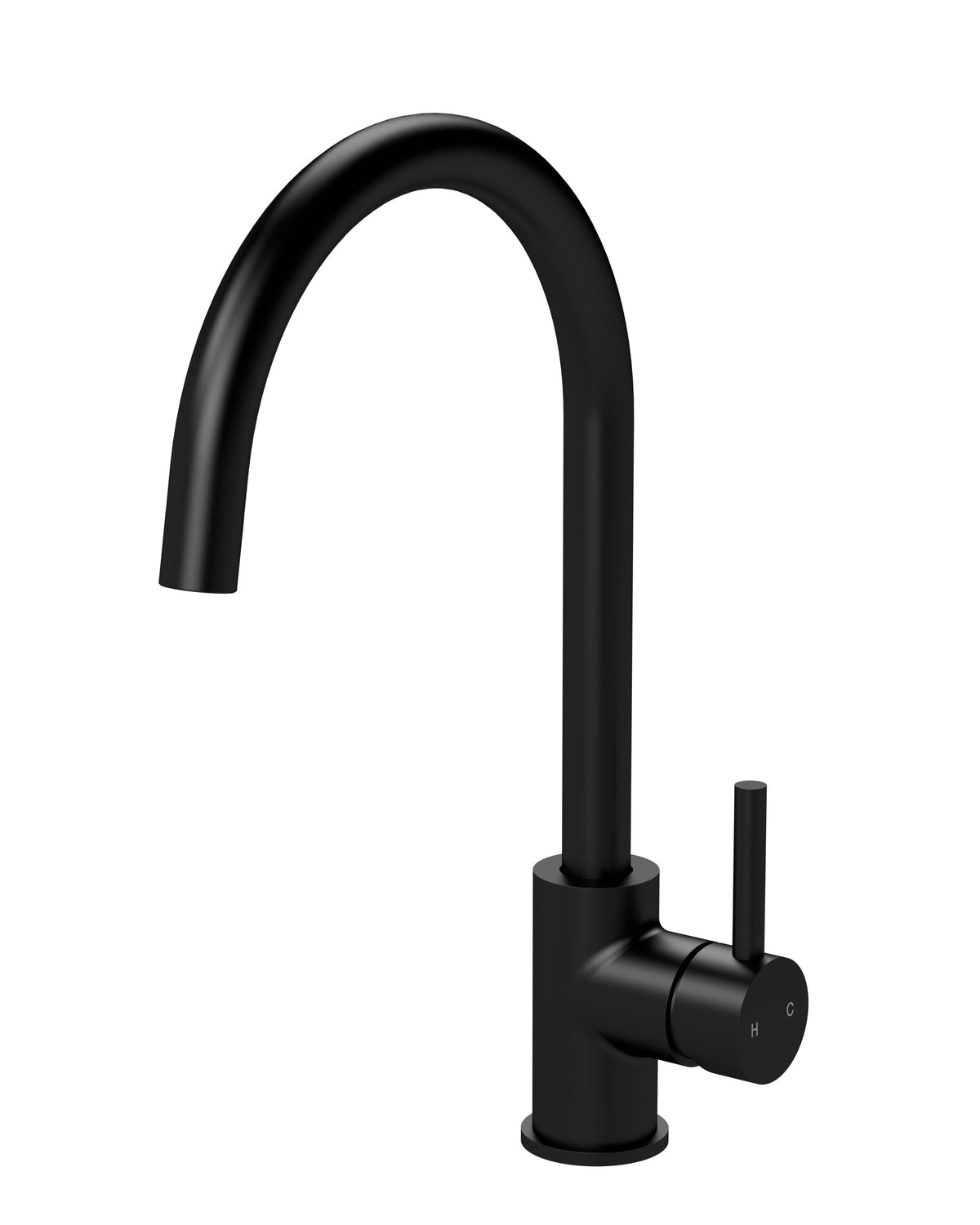 Modern Splash Lachen Matt Black Kitchen Single Lever Mono Basin Mixer