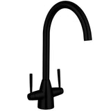 Modern Splash Black Two Handle Kitchen Mixer Tap