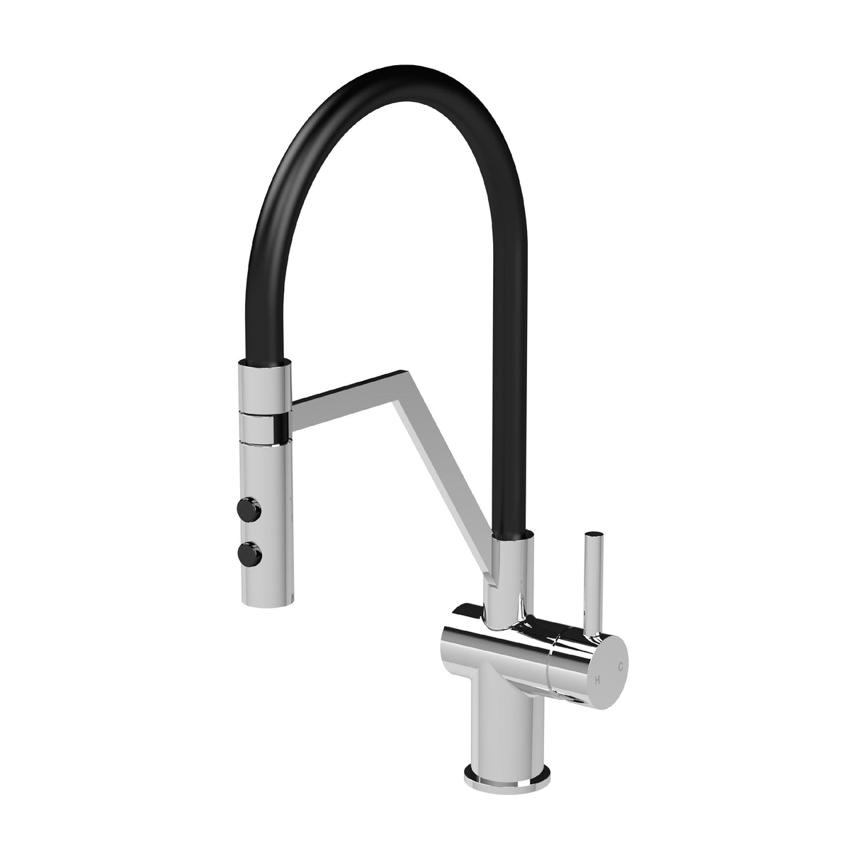 Modern Splash Ravi Chrome Mono Basin Single Lever Round Basin Tap & Rinser