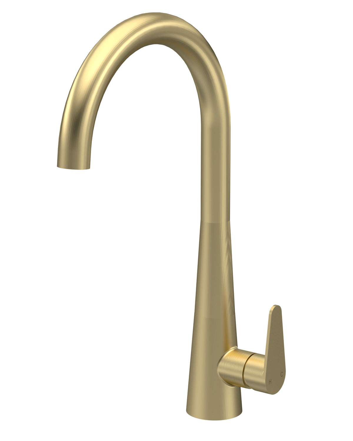 Modern Splash Samir Brushed Brass Single Lever Kitchen Mono Basin Mixer