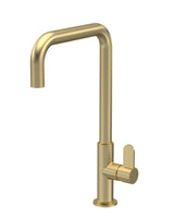 Modern Splash Kosi Brushed Brass Single Lever Kitchen Mono Basin Mixer