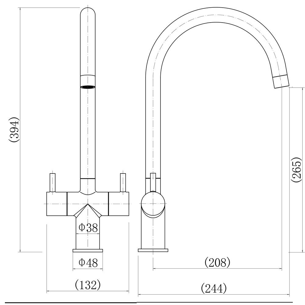Modern Splash Velor Chrome Two Hanlde Sink Mixer Tap