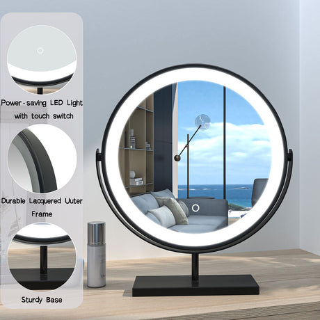 Modern Splash Round LED Mirror