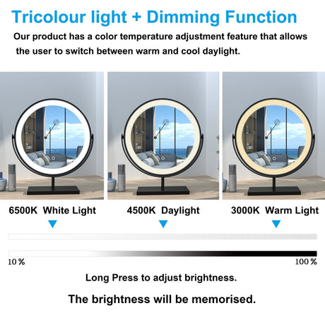 Modern Splash Round LED Mirror