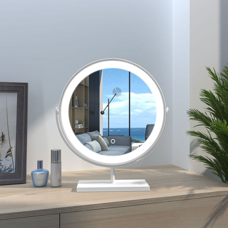 Modern Splash Round LED Mirror