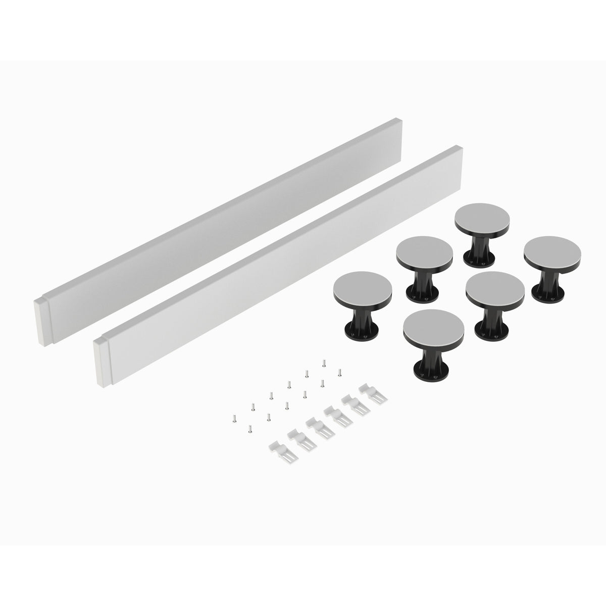 700mm Square White Leg Set With Plinth, Legs, Clips & Screws