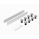 1000mm Square White Leg Set With Plinth, Legs, Clips & Screws