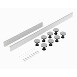 1100mm Rectangular White Leg Set With Plinth, Legs, Clips & Screws