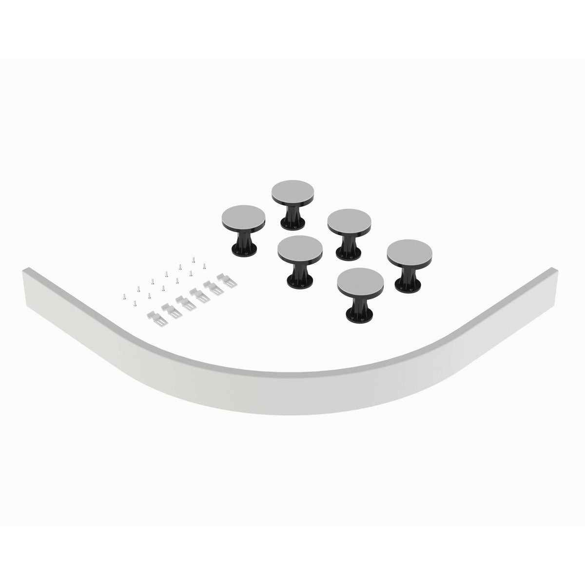 700mm White Leg Set With Plinth, Clips & Screws