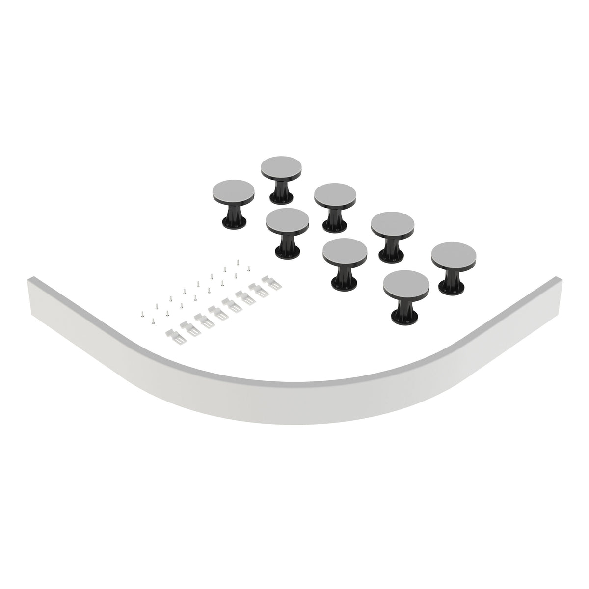 1000mm White Leg Set With Plinth, Clips & Screws