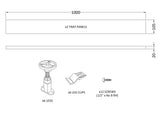 1000mm European White Leg Set With Plinth, Clips & Screws