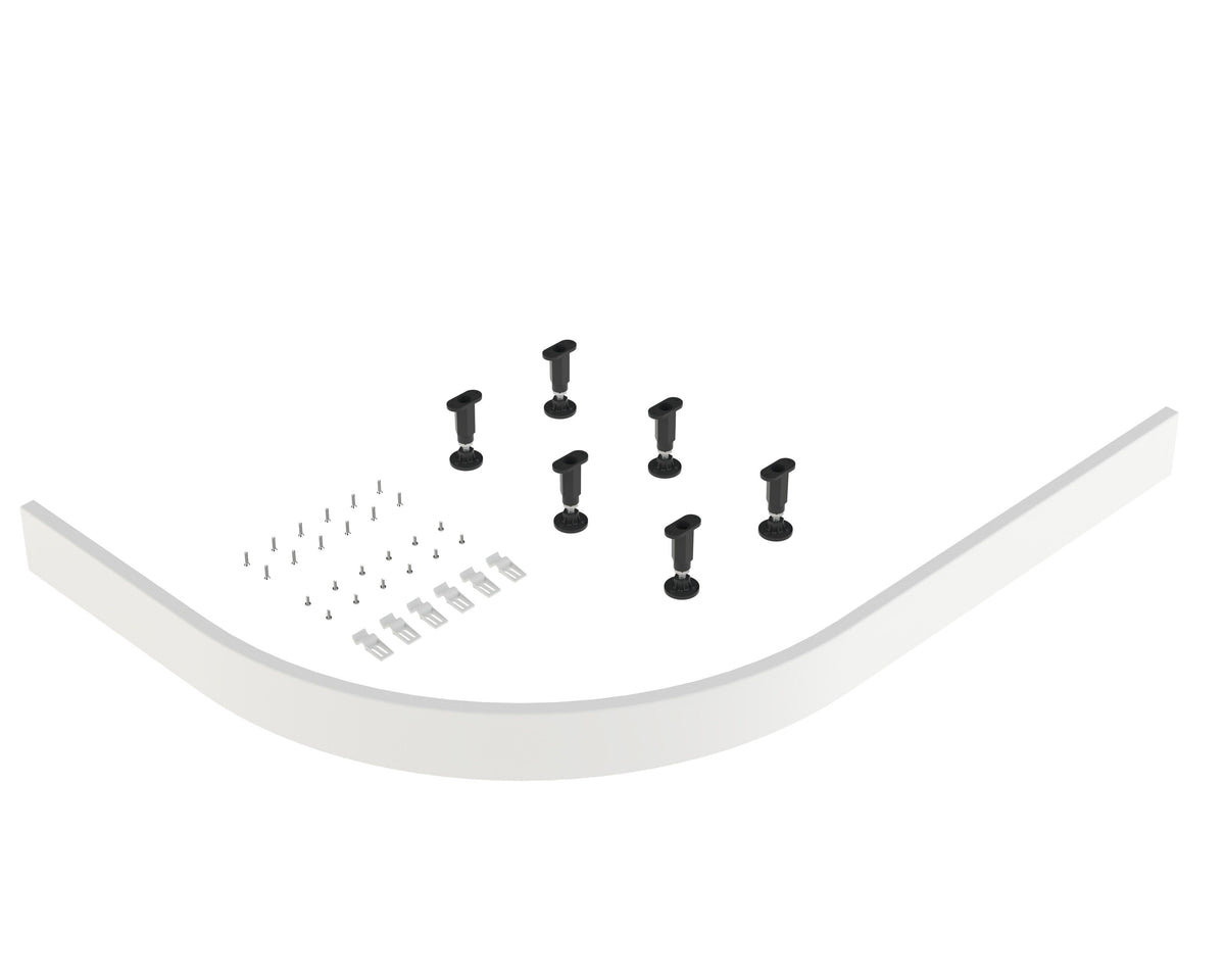 900mm White Curved Leg Set & Plinth Kit