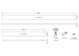 1700mm White Leg Set & Plinth Kit