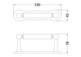 Chrome Dog Bone Toilet Roll Holder