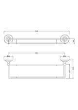 Chrome Gallery Glass Shelf