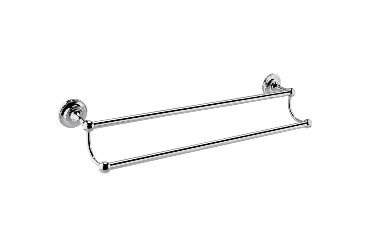 Modern Splash  Chrome Double Towel Rail