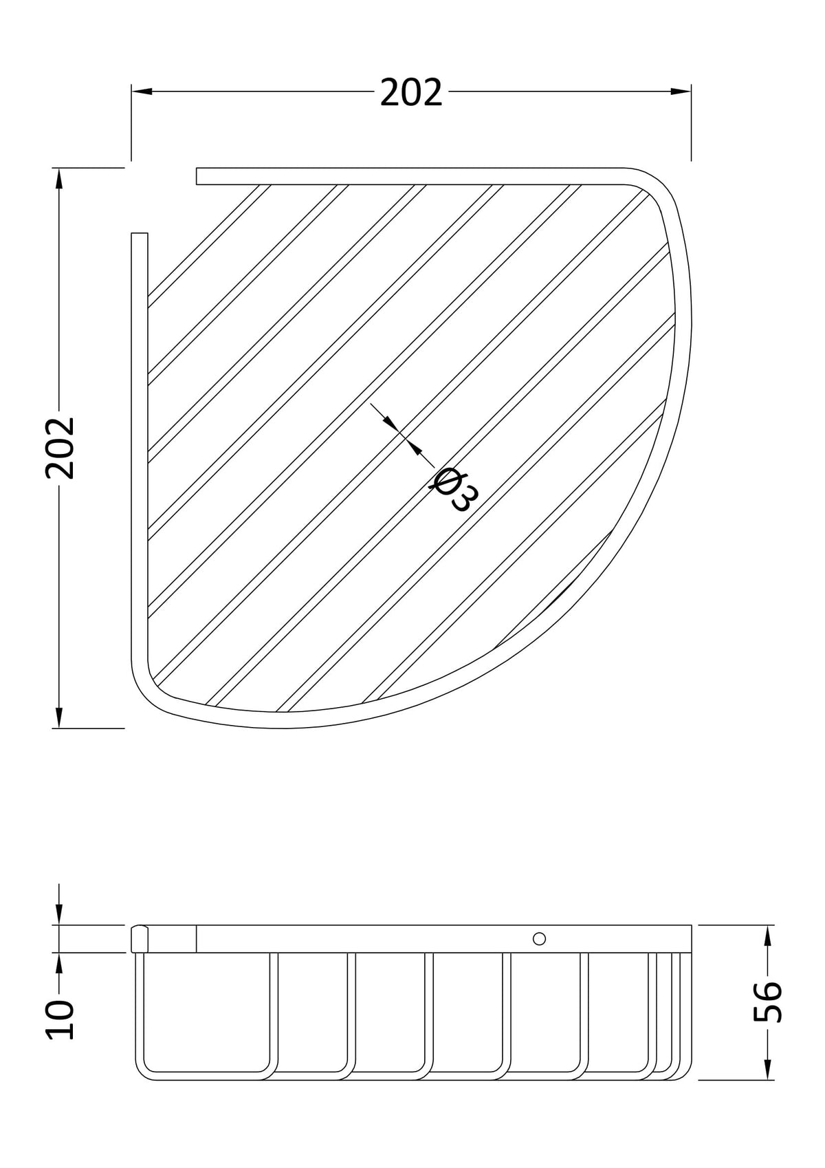 Chrome Deep Corner Basket