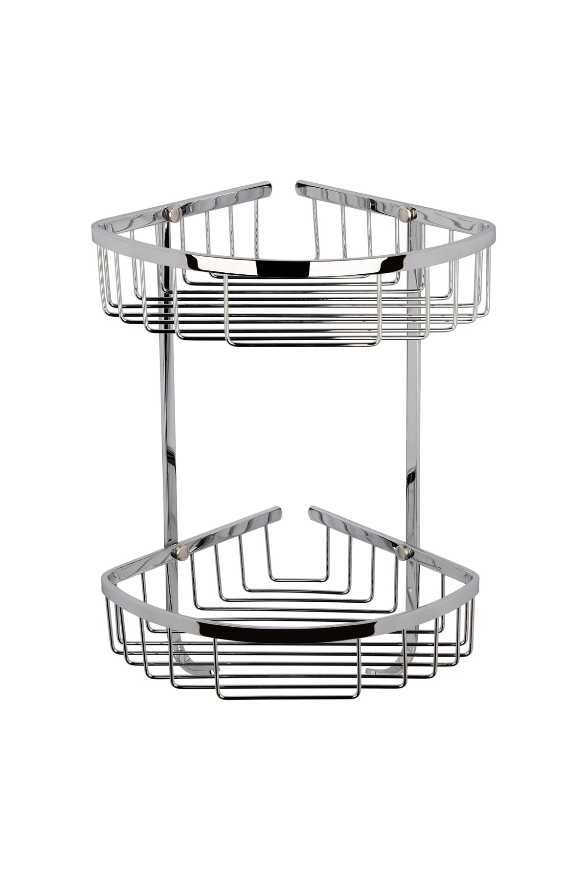 Large 2 Tier Chrome Corner Basket
