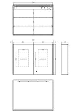 Modern Splash  Leda 800 x 600mm Mirror Cabinet