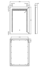 Carina 500 x 700mm LED Mirror