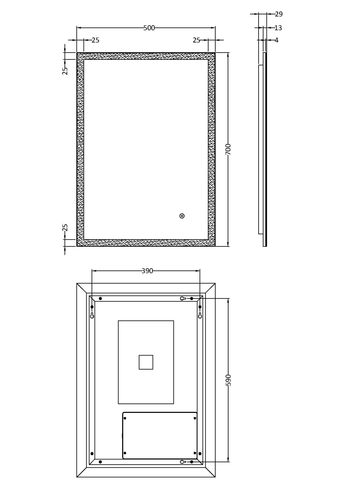 Leva 500 x 700mm Ambient Mirror