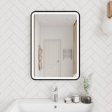 Modern Splash500 x 700mm Black Framed Mirror