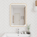 Modern Splash500 x 700mm Brushed Brass Framed Mirror