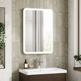 Modern Splash500 x 700mm Silver Framed Mirror