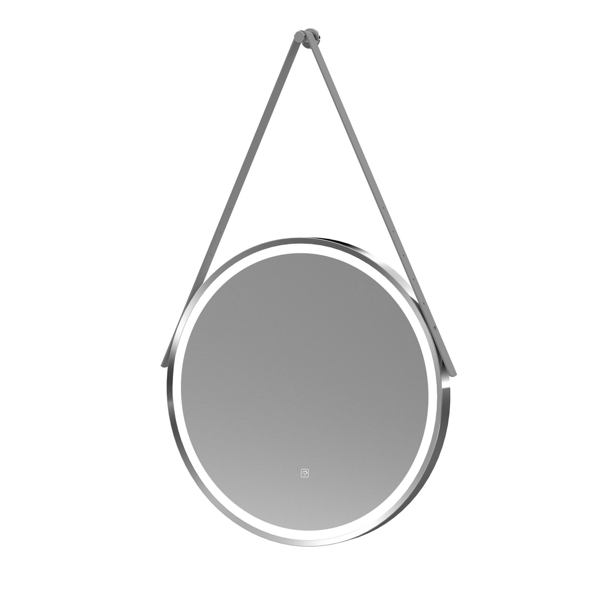 Salana 600 x 600mm Round Touch Sensor Illuminated Chrome Mirror