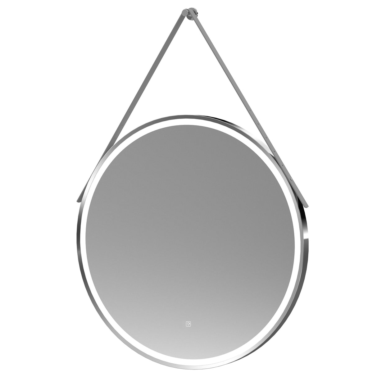 Salana 800 x 800mm Round Touch Sensor Illuminated Chrome Mirror