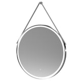 Salana 800 x 800mm Round Touch Sensor Illuminated Chrome Mirror