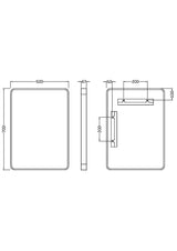 Modern Splash choice 500 x 700mm Brushed Brass Frame Recessed Mirror