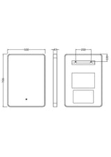 Pictor 500 x 700mm Brushed Brass Inset Frame LED Mirror
