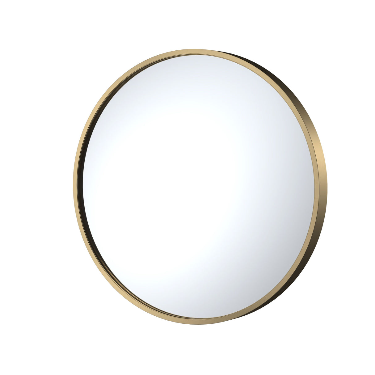 Modern Splash choice 600 x 600mm Brushed Brass Frame Recessed Mirror