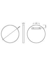 Modern Splash choice 600 x 600mm Polished Chrome Frame Recessed Mirror