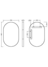 Modern Splash choice 500 x 800mm Black Frame Recessed Mirror