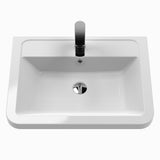 Modern Splash 800mm Soft Black 2 Drawer Floor Standing Vanity Unit With Basin