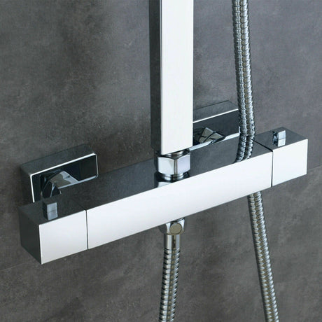Modern Splash Chrome Thermostatic Shower Set-H-17