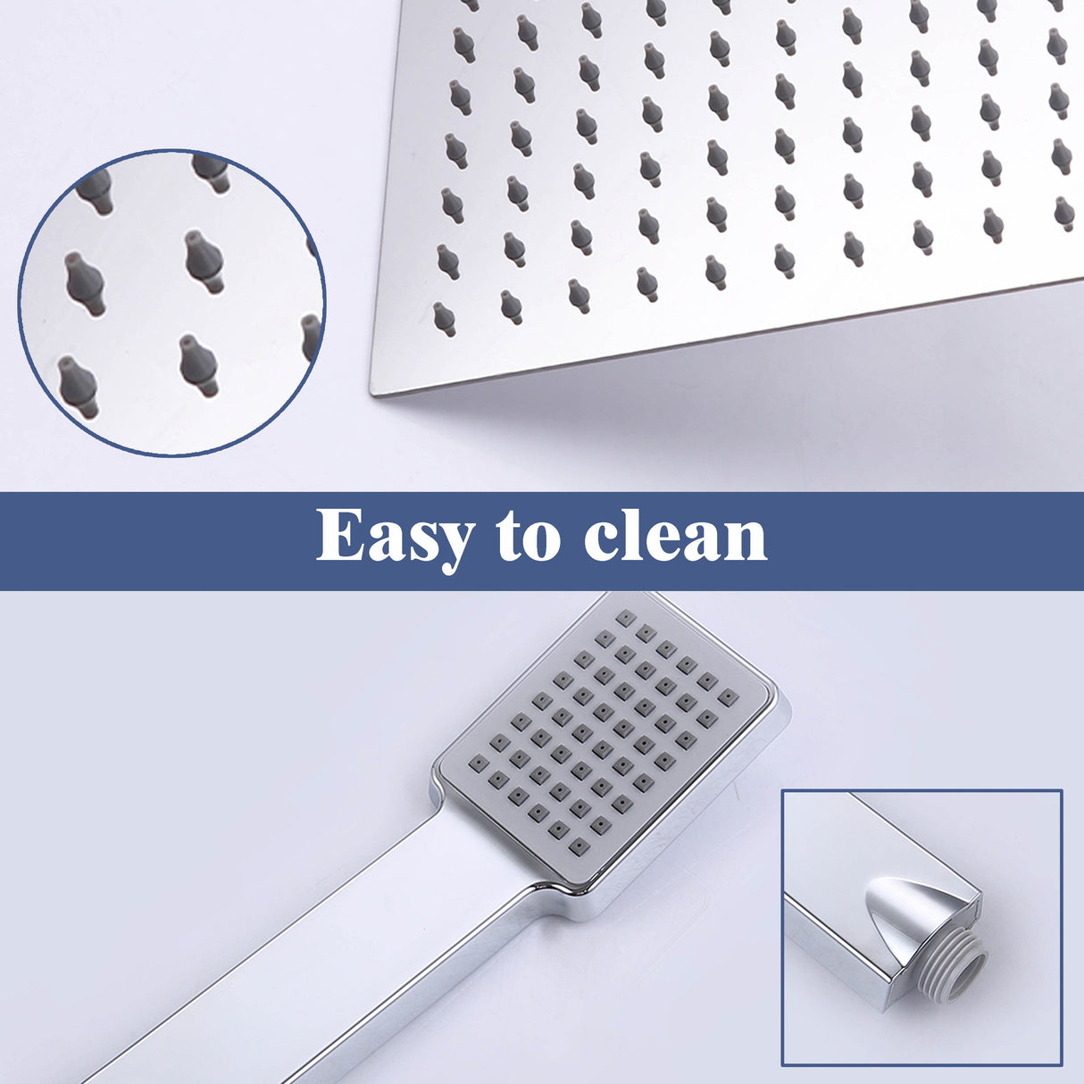 Modern Splash Steel Thermostatic Shower Set