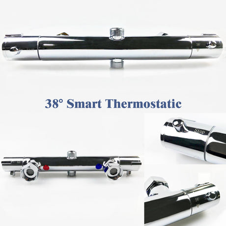 Modern Splash Chrome Thermostatic Shower Mixer