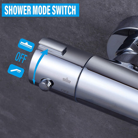 Modern Splash Chrome Thermostatic Shower Mixer