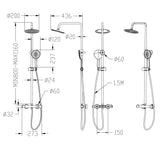 Modern Splash Chrome Thermostatic Shower Mixer