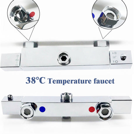 Modern Splash Chrome Thermostatic Shower Set-H-17