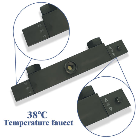 Modern Splash new black square shower set-H-27H