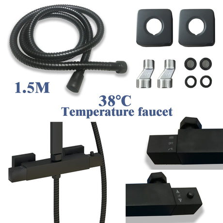 Modern Splash Chrome Thermostatic Shower Mixer-H-27H