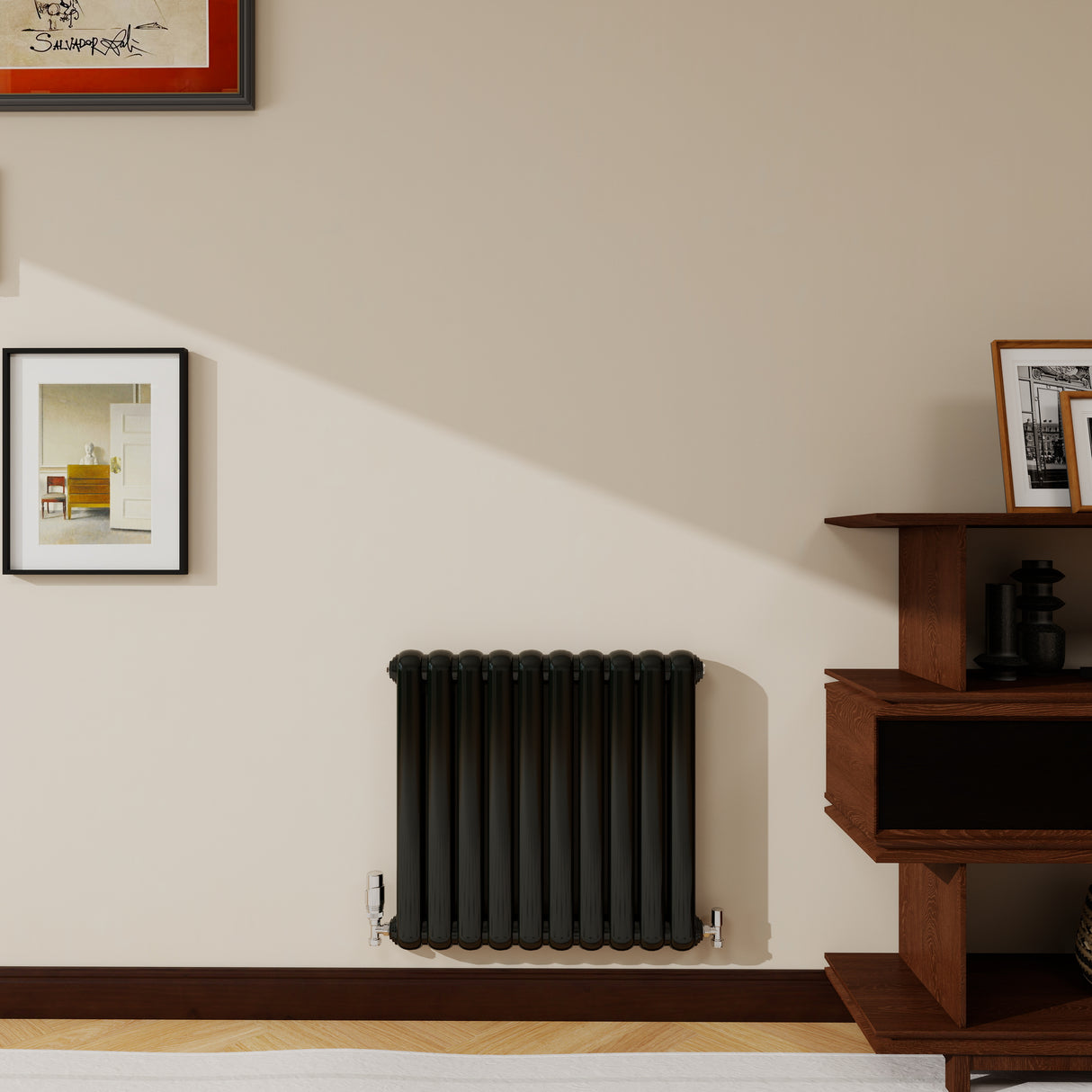 Modern Splash Vertical Round Tube Cast Iron Radiator 600x624mm Double
