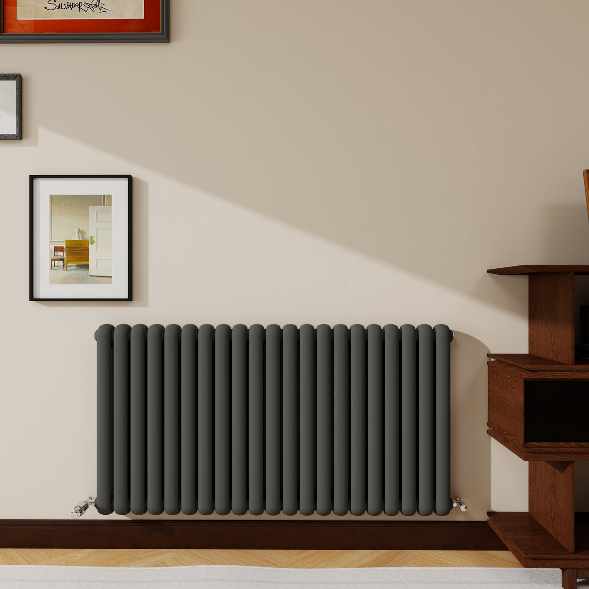 Modern Splash Vertical Round Tube Cast Iron Radiator 600x1284mm Double