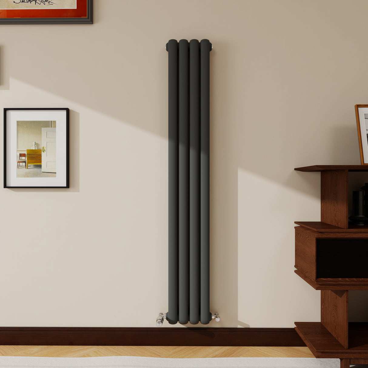 Modern Splash Vertical Round Tube Cast Iron Radiator 1600x264mm Double