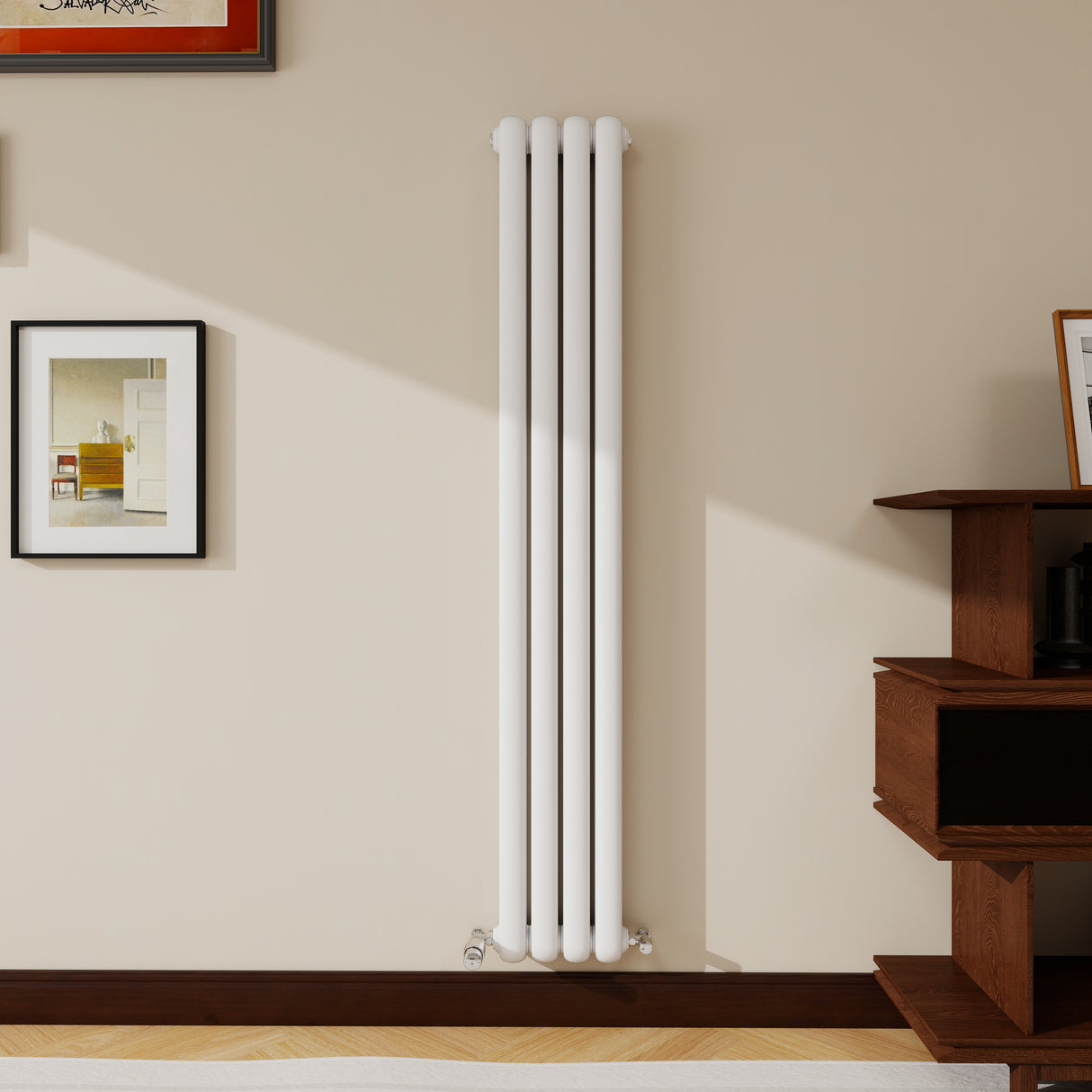Modern Splash Vertical Round Tube Cast Iron Radiator 1600x264mm Double