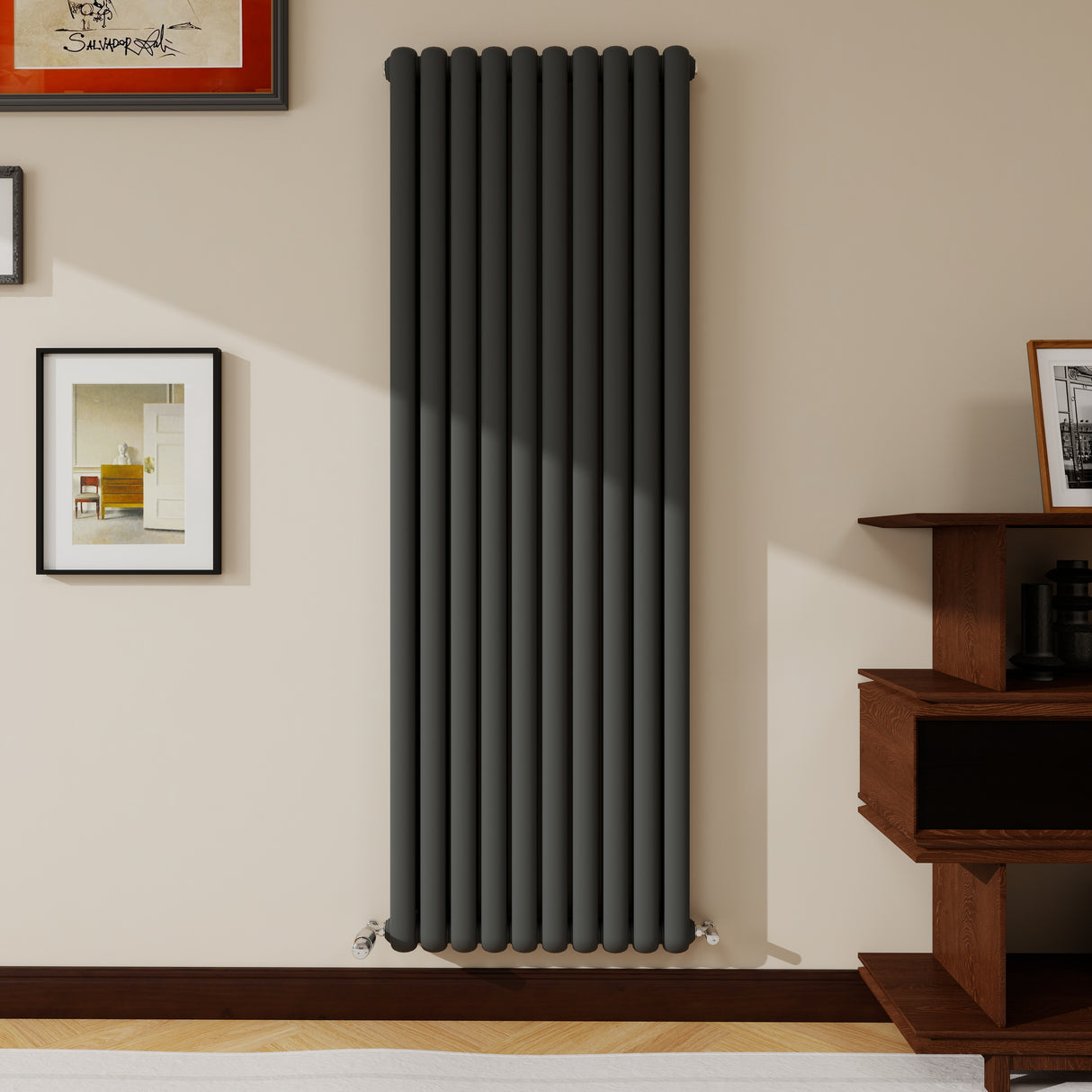 Modern Splash Vertical Round Tube Cast Iron Radiator 1800x624mm Double